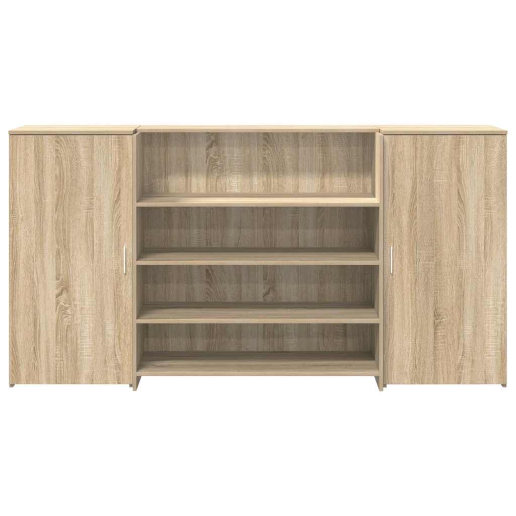 vidaXL Reception Desk Sonoma Oak 200x50x103,5 cm Engineered Wood 5