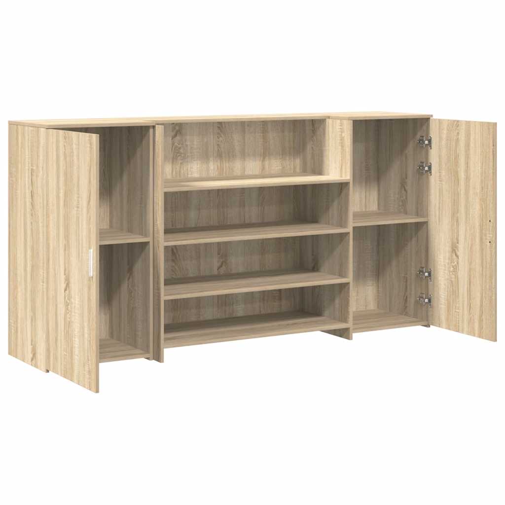 vidaXL Reception Desk Sonoma Oak 200x50x103,5 cm Engineered Wood 6