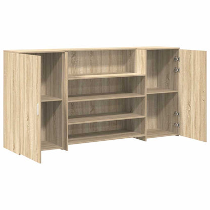 vidaXL Reception Desk Sonoma Oak 200x50x103,5 cm Engineered Wood 6