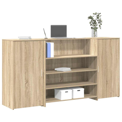 vidaXL Reception Desk Sonoma Oak 200x50x103,5 cm Engineered Wood 1