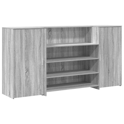 vidaXL Reception Desk Grey Sonoma 200x50x103,5 cm Engineered Wood 2