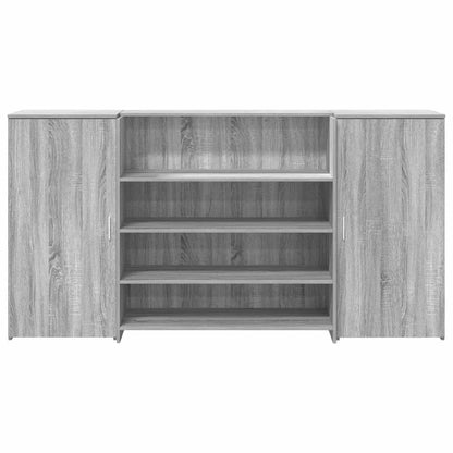 vidaXL Reception Desk Grey Sonoma 200x50x103,5 cm Engineered Wood 5