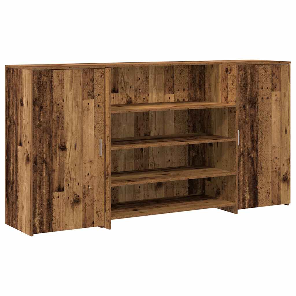 vidaXL Reception Desk Old Wood 200x50x103,5 cm Engineered Wood 2