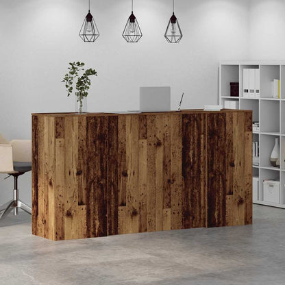 vidaXL Reception Desk Old Wood 200x50x103,5 cm Engineered Wood 4