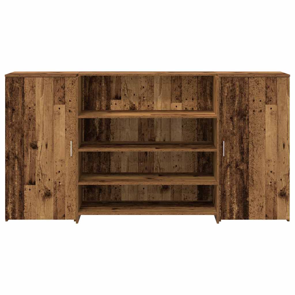 vidaXL Reception Desk Old Wood 200x50x103,5 cm Engineered Wood 5
