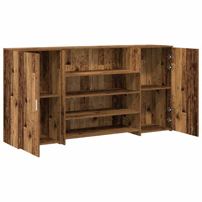 vidaXL Reception Desk Old Wood 200x50x103,5 cm Engineered Wood 6