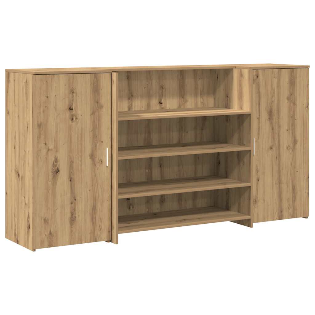 vidaXL Reception Desk Artisan Oak 200x50x103,5 cm Engineered Wood 2