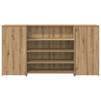 vidaXL Reception Desk Artisan Oak 200x50x103,5 cm Engineered Wood 5
