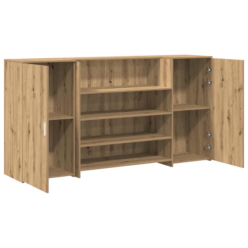 vidaXL Reception Desk Artisan Oak 200x50x103,5 cm Engineered Wood 6