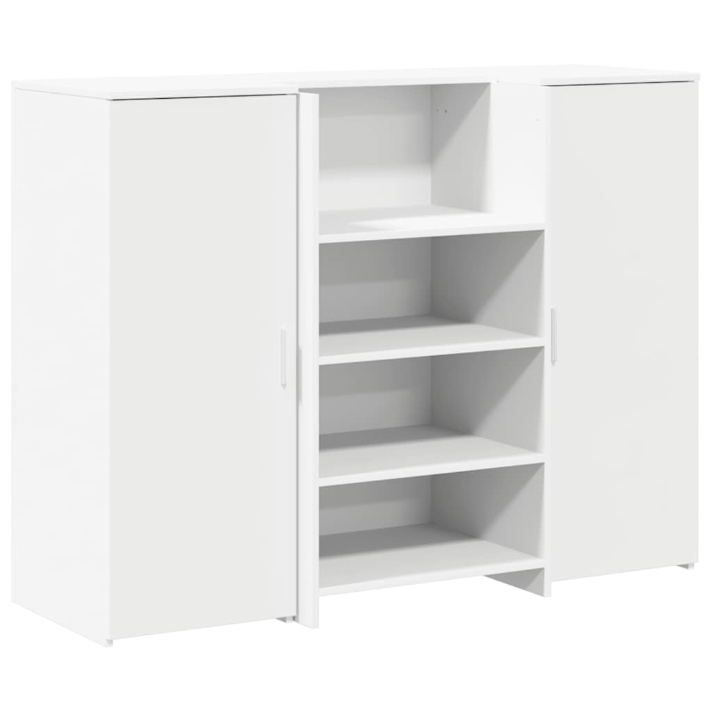 vidaXL Reception Desk White 135x50x103,5 cm Engineered Wood 2