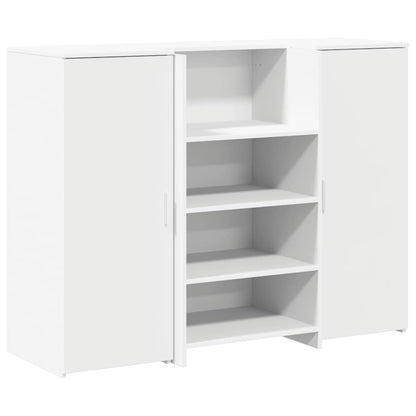 vidaXL Reception Desk White 135x50x103,5 cm Engineered Wood 2