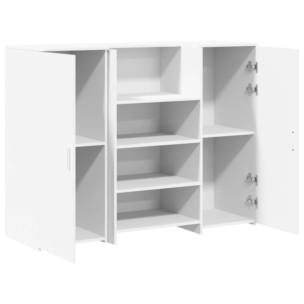 vidaXL Reception Desk White 135x50x103,5 cm Engineered Wood 6