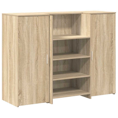 vidaXL Reception Desk Sonoma Oak 135x50x103,5 cm Engineered Wood 2