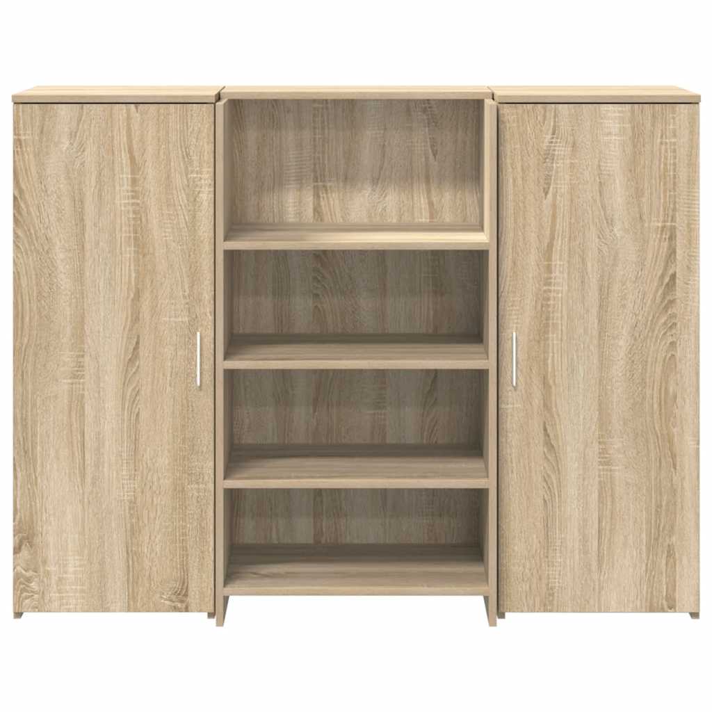 vidaXL Reception Desk Sonoma Oak 135x50x103,5 cm Engineered Wood 5