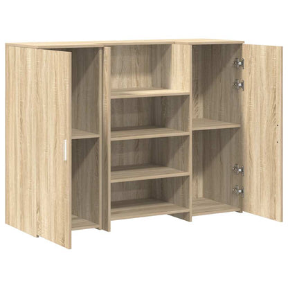 vidaXL Reception Desk Sonoma Oak 135x50x103,5 cm Engineered Wood 6