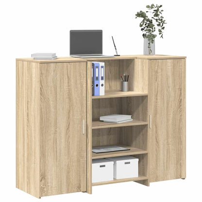 vidaXL Reception Desk Sonoma Oak 135x50x103,5 cm Engineered Wood 1