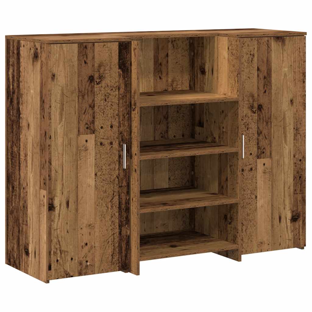 vidaXL Reception Desk Old Wood 135x50x103,5 cm Engineered Wood 2
