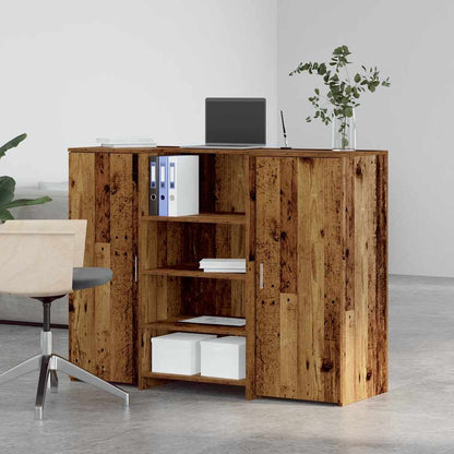 vidaXL Reception Desk Old Wood 135x50x103,5 cm Engineered Wood 3
