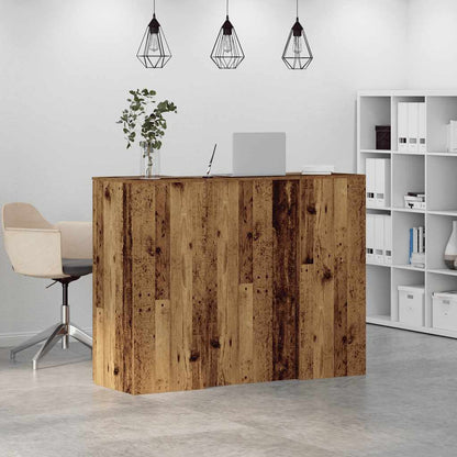 vidaXL Reception Desk Old Wood 135x50x103,5 cm Engineered Wood 4