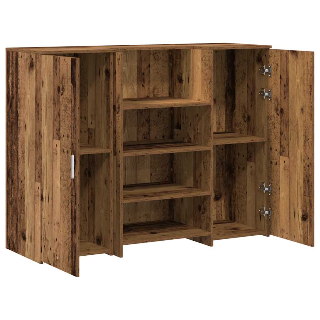 vidaXL Reception Desk Old Wood 135x50x103,5 cm Engineered Wood 6