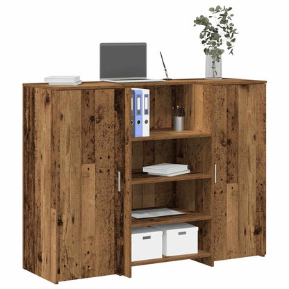 vidaXL Reception Desk Old Wood 135x50x103,5 cm Engineered Wood 1