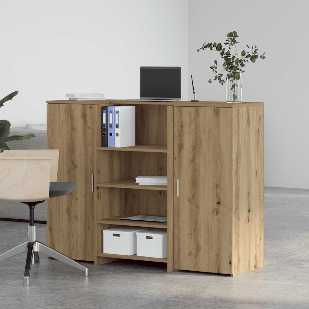 vidaXL Reception Desk Artisan Oak 135x50x103,5 cm Engineered Wood 3