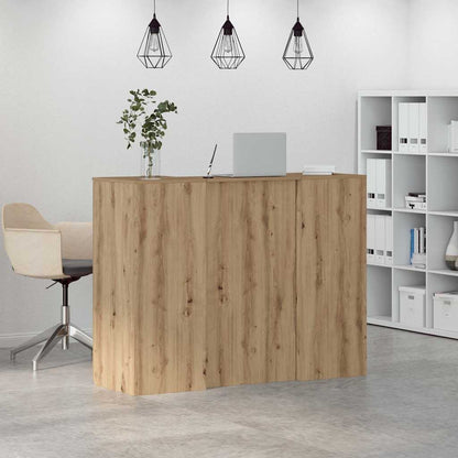 vidaXL Reception Desk Artisan Oak 135x50x103,5 cm Engineered Wood 4