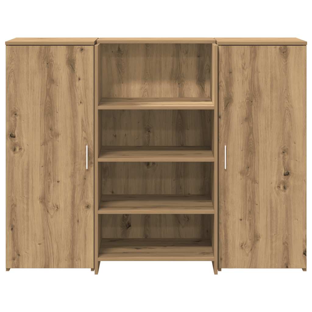vidaXL Reception Desk Artisan Oak 135x50x103,5 cm Engineered Wood 5