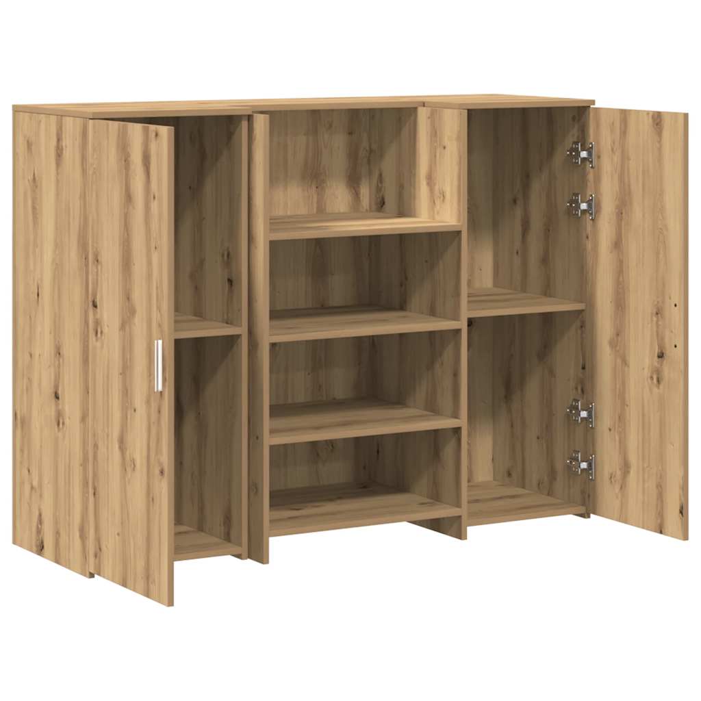 vidaXL Reception Desk Artisan Oak 135x50x103,5 cm Engineered Wood 6