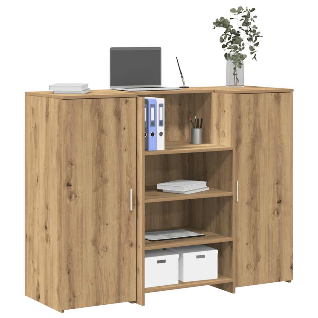 vidaXL Reception Desk Artisan Oak 135x50x103,5 cm Engineered Wood 1