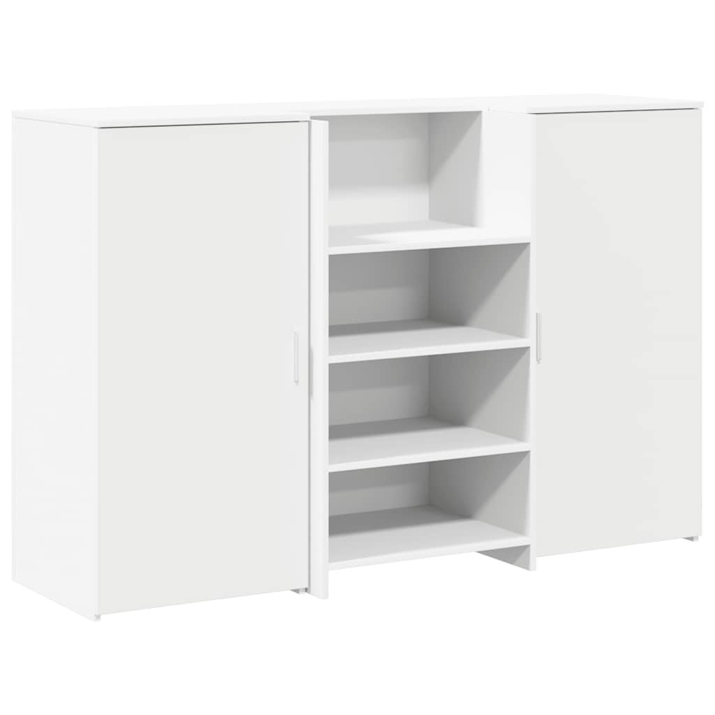 vidaXL Reception Desk White 155x50x103,5 cm Engineered Wood 2