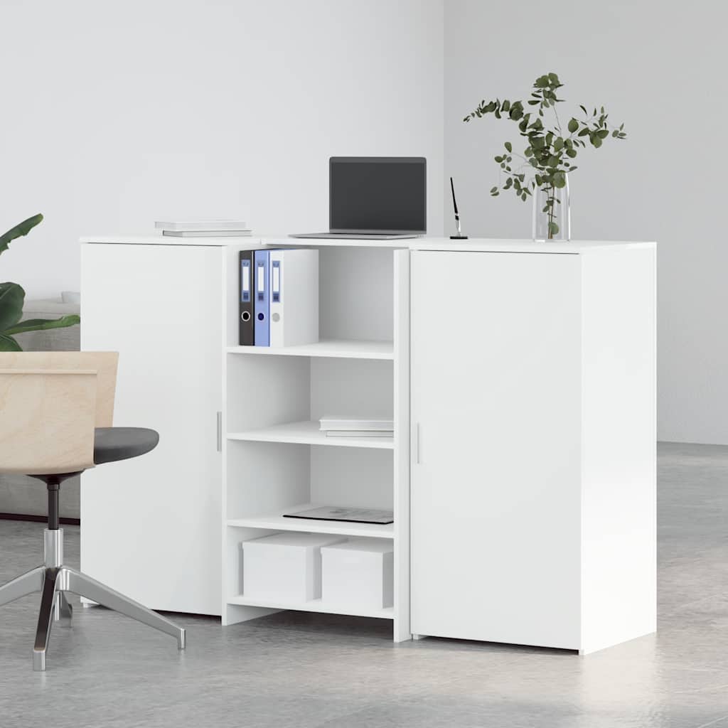 vidaXL Reception Desk White 155x50x103,5 cm Engineered Wood 3