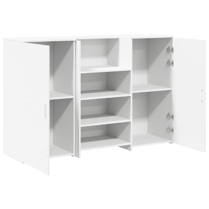 vidaXL Reception Desk White 155x50x103,5 cm Engineered Wood 6