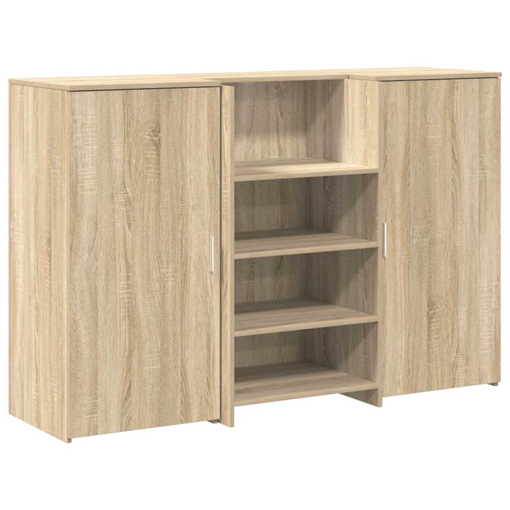 vidaXL Reception Desk Sonoma Oak 155x50x103,5 cm Engineered Wood 2