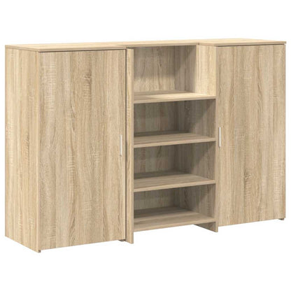 vidaXL Reception Desk Sonoma Oak 155x50x103,5 cm Engineered Wood 2
