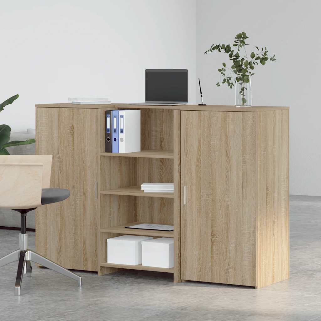 vidaXL Reception Desk Sonoma Oak 155x50x103,5 cm Engineered Wood 3