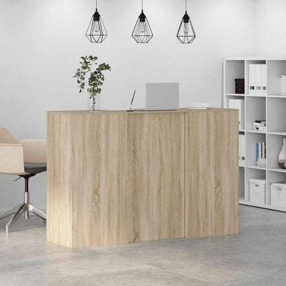 vidaXL Reception Desk Sonoma Oak 155x50x103,5 cm Engineered Wood 4