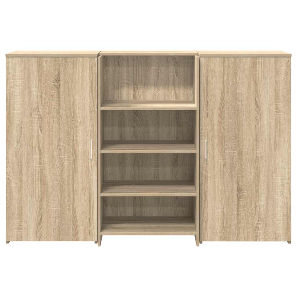 vidaXL Reception Desk Sonoma Oak 155x50x103,5 cm Engineered Wood 5