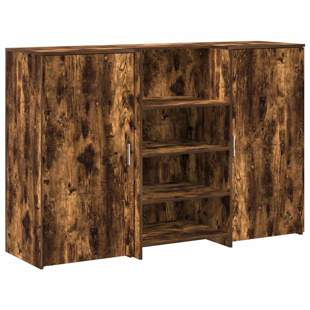 vidaXL Reception Desk Smoked Oak 155x50x103,5 cm Engineered Wood 2