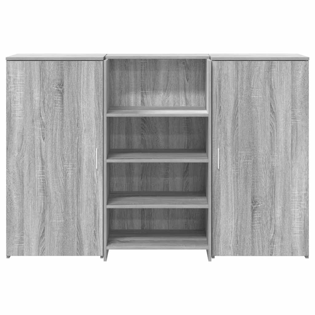 vidaXL Reception Desk Grey Sonoma 155x50x103,5 cm Engineered Wood 5