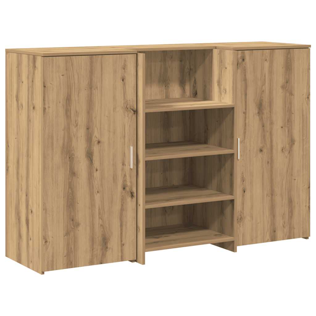 vidaXL Reception Desk Artisan Oak 155x50x103,5 cm Engineered Wood 2