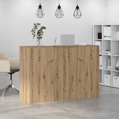 vidaXL Reception Desk Artisan Oak 155x50x103,5 cm Engineered Wood 4