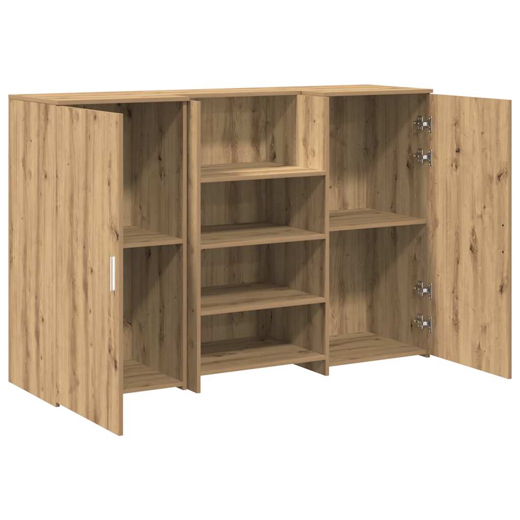 vidaXL Reception Desk Artisan Oak 155x50x103,5 cm Engineered Wood 6