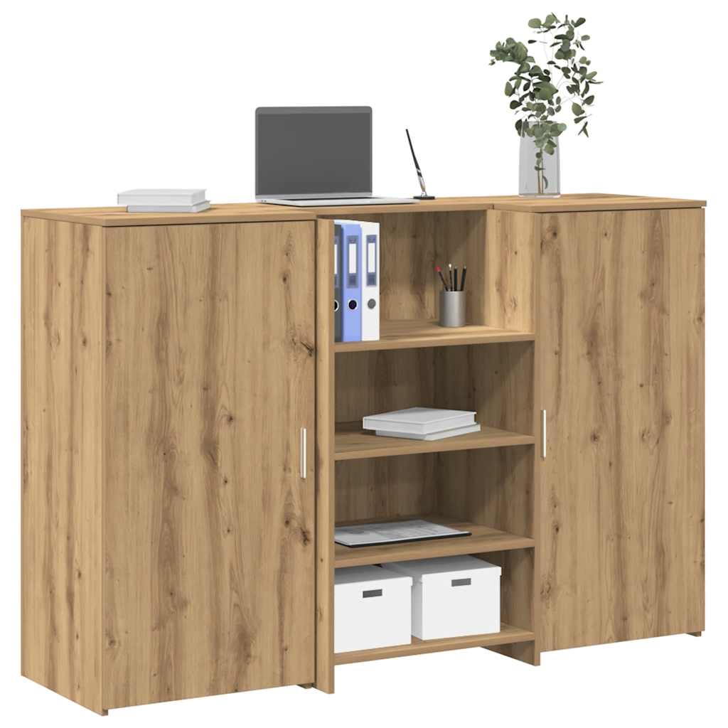 vidaXL Reception Desk Artisan Oak 155x50x103,5 cm Engineered Wood 1