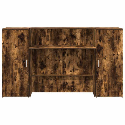 vidaXL Reception Desk Smoked Oak 180x50x103,5 cm Engineered Wood 5