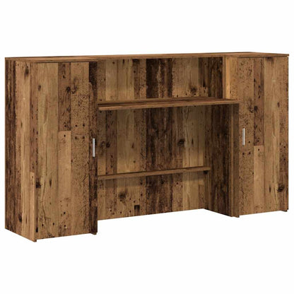 Reception Desk 200x50x103,5 cm Engineered Wood Old wood 180 x 50 x 103.5 cm