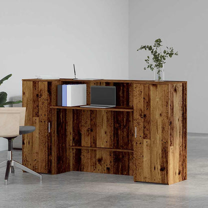 Reception Desk 200x50x103,5 cm Engineered Wood Old wood 180 x 50 x 103.5 cm