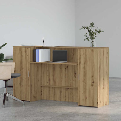 vidaXL Reception Desk Artisan Oak 180x50x103,5 cm Engineered Wood 3