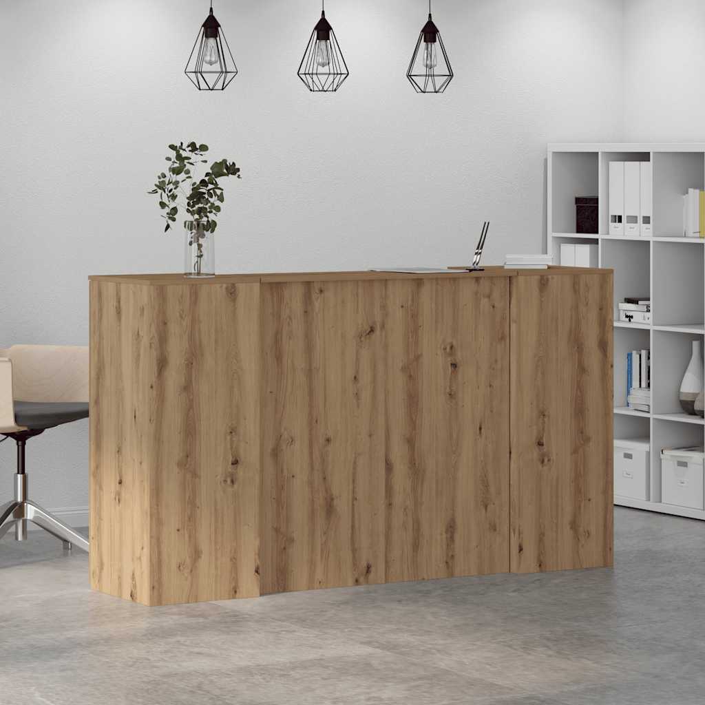 vidaXL Reception Desk Artisan Oak 180x50x103,5 cm Engineered Wood 4