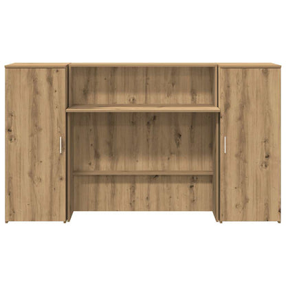 vidaXL Reception Desk Artisan Oak 180x50x103,5 cm Engineered Wood 5